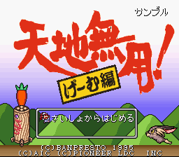 Tenchi Muyou! Game Hen (Japan) (Sample) Title Screen